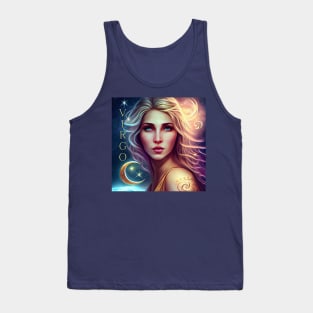 Zodiac Sign VIRGO - Fantasy Illustration of astrology Virgo Tank Top